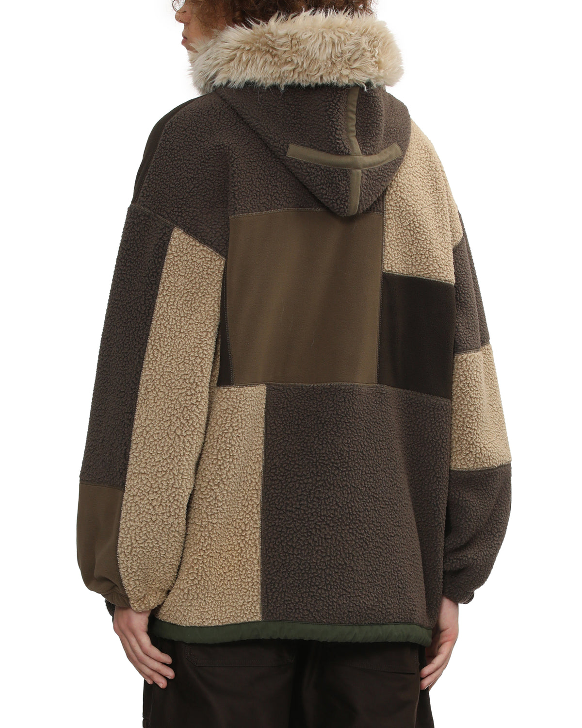 Patchwork fleece jacket