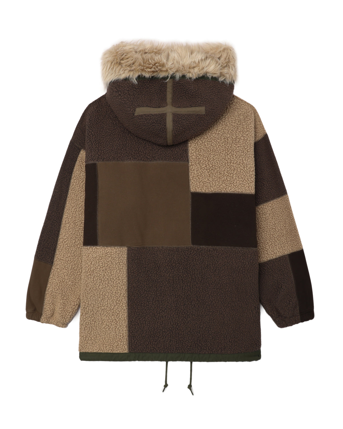 Patchwork fleece jacket