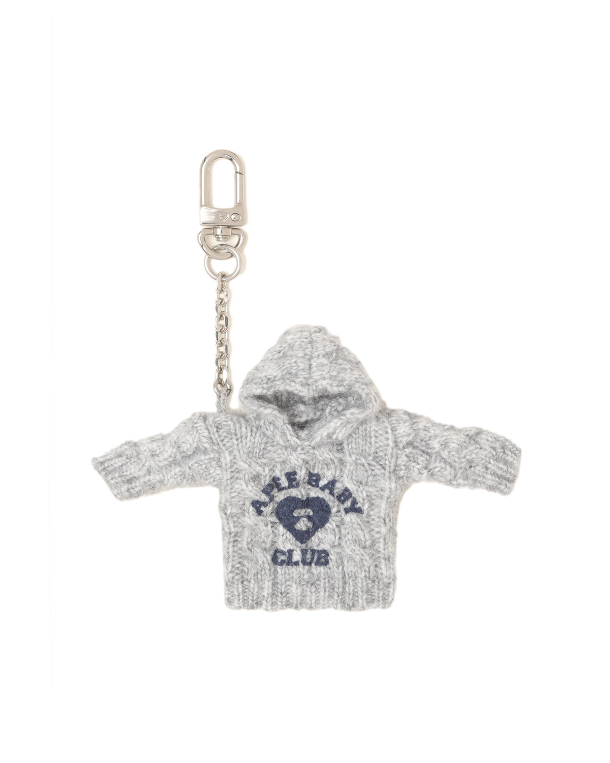 Heart moonface hoodie keychain