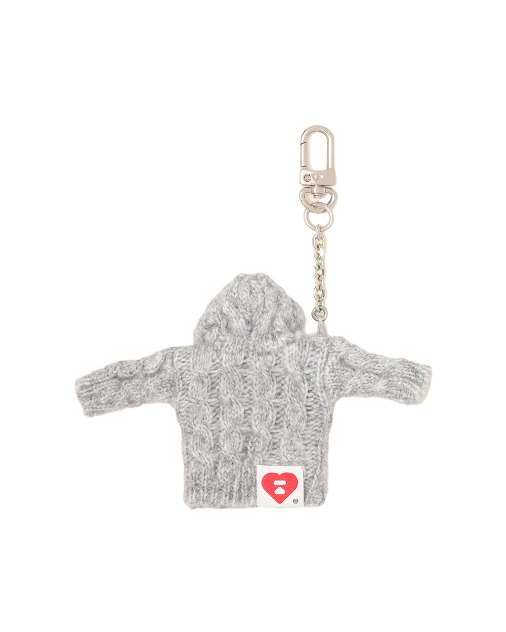 Heart moonface hoodie keychain