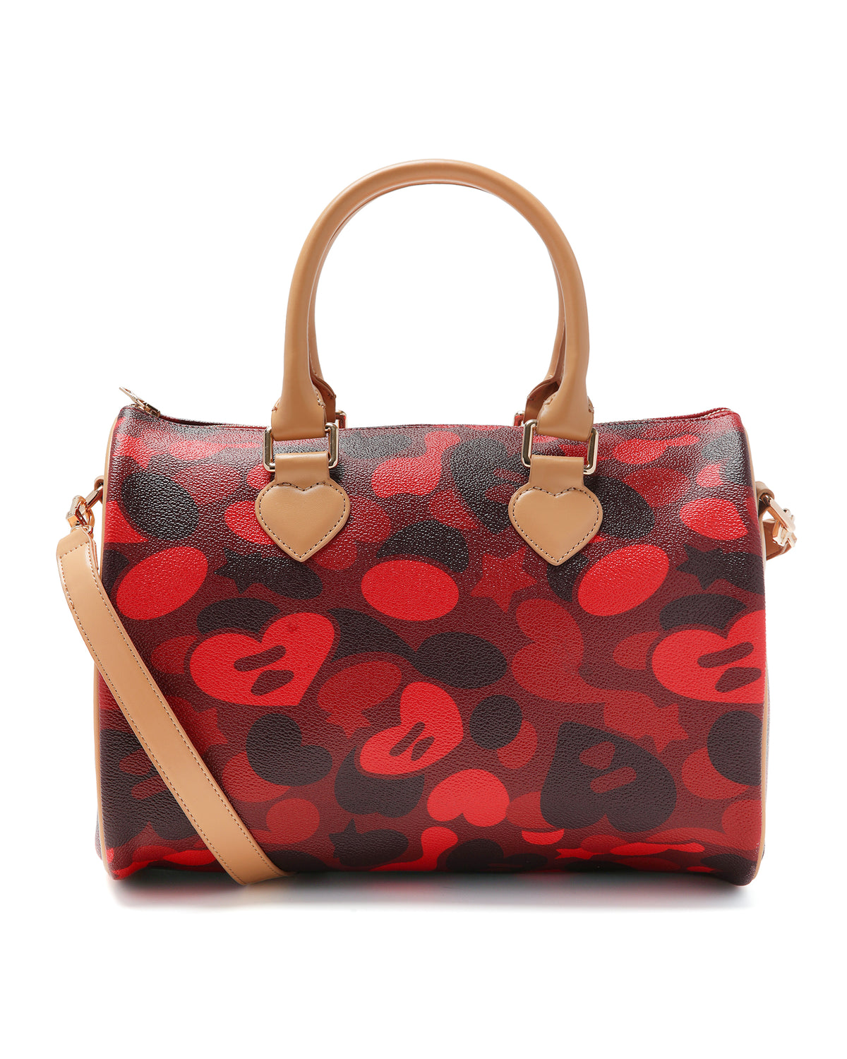 Heart print handbag