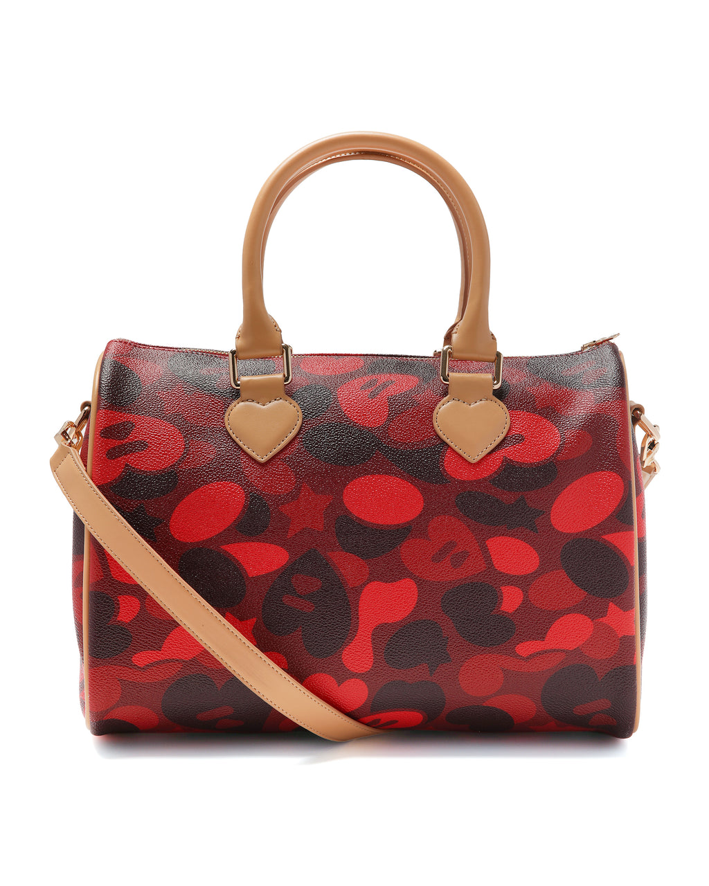 Heart print handbag