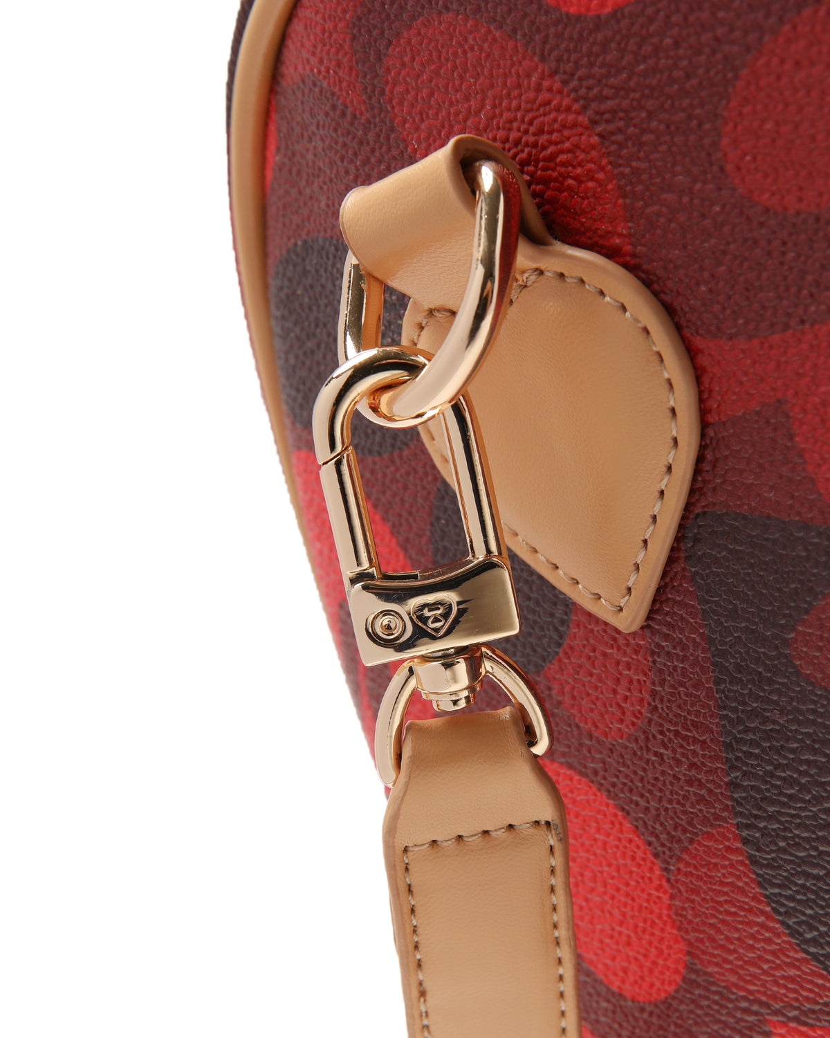 Heart print handbag