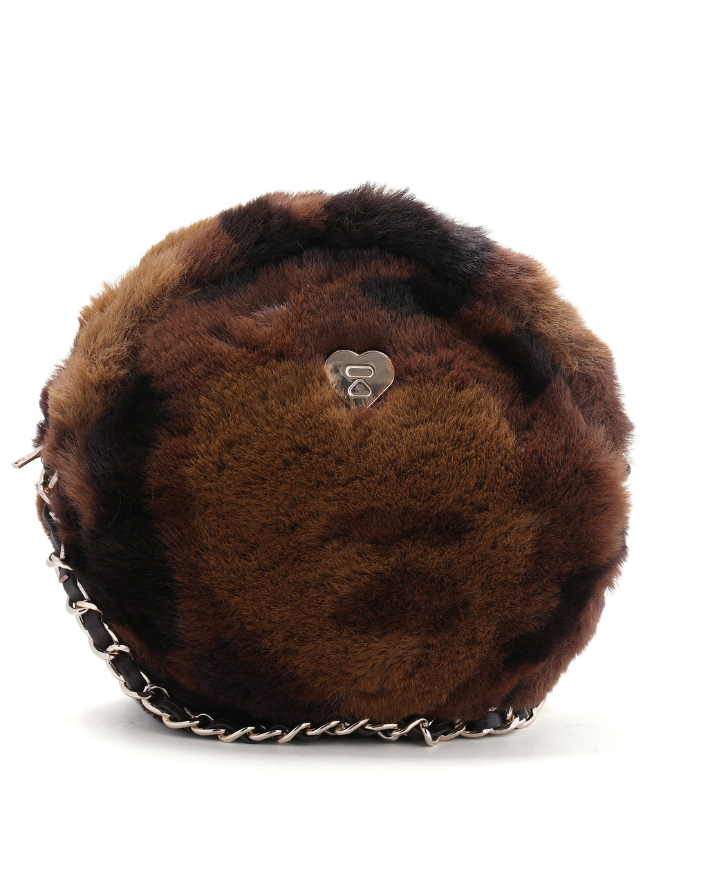 Round fluffy crossbody bag
