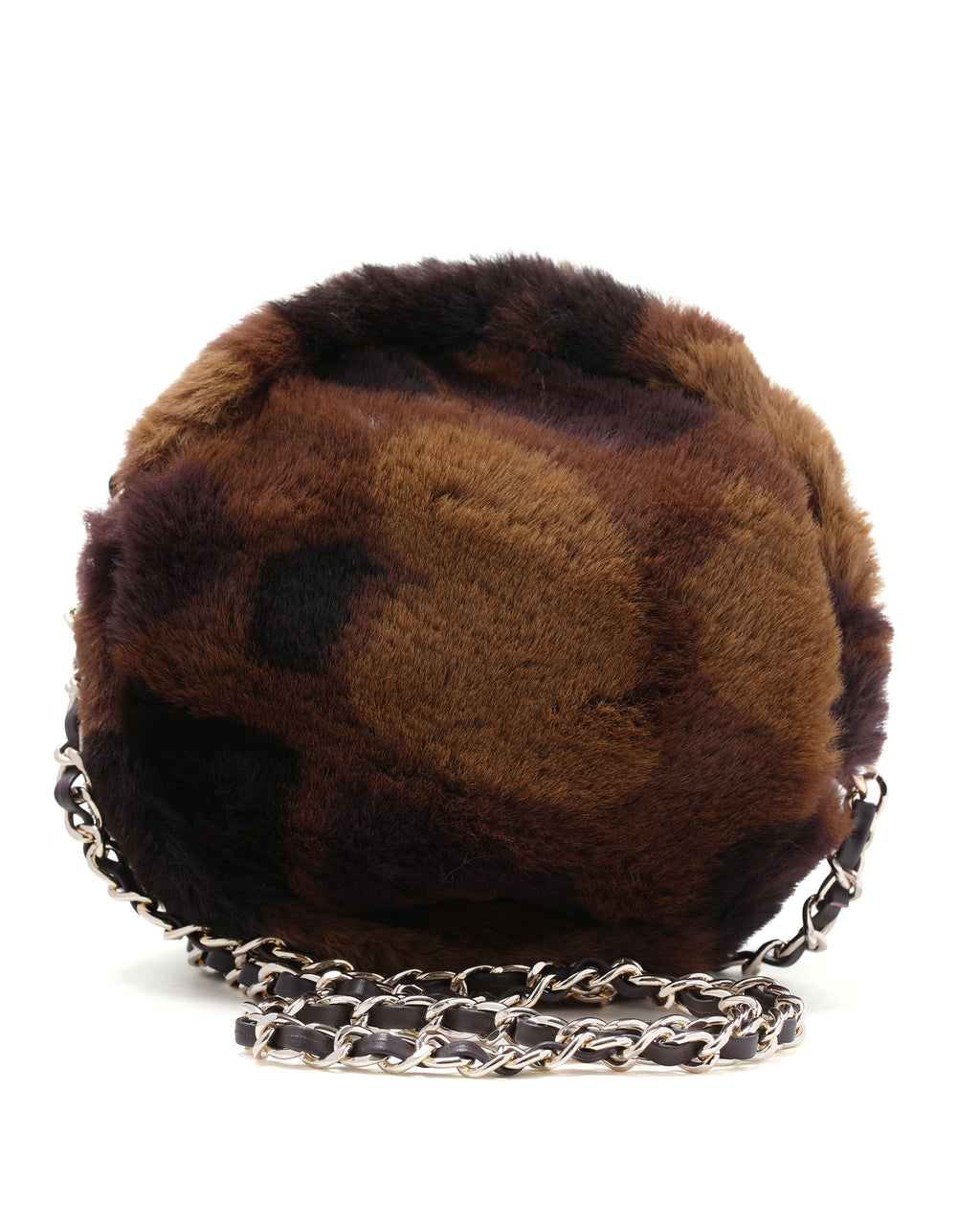 Round fluffy crossbody bag