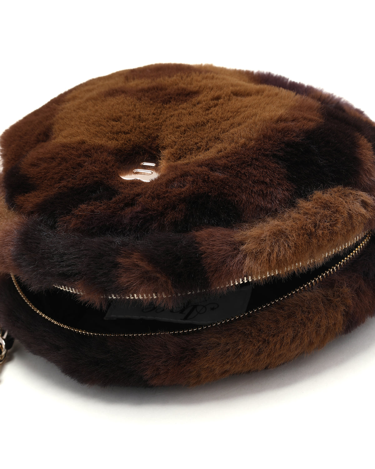 Round fluffy crossbody bag