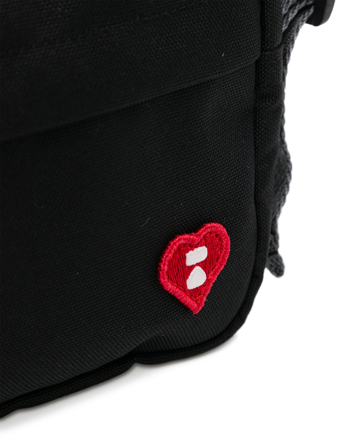 Heart badge crossbody mini bag