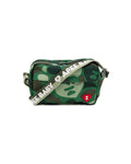 Heart badge crossbody camo mini bag