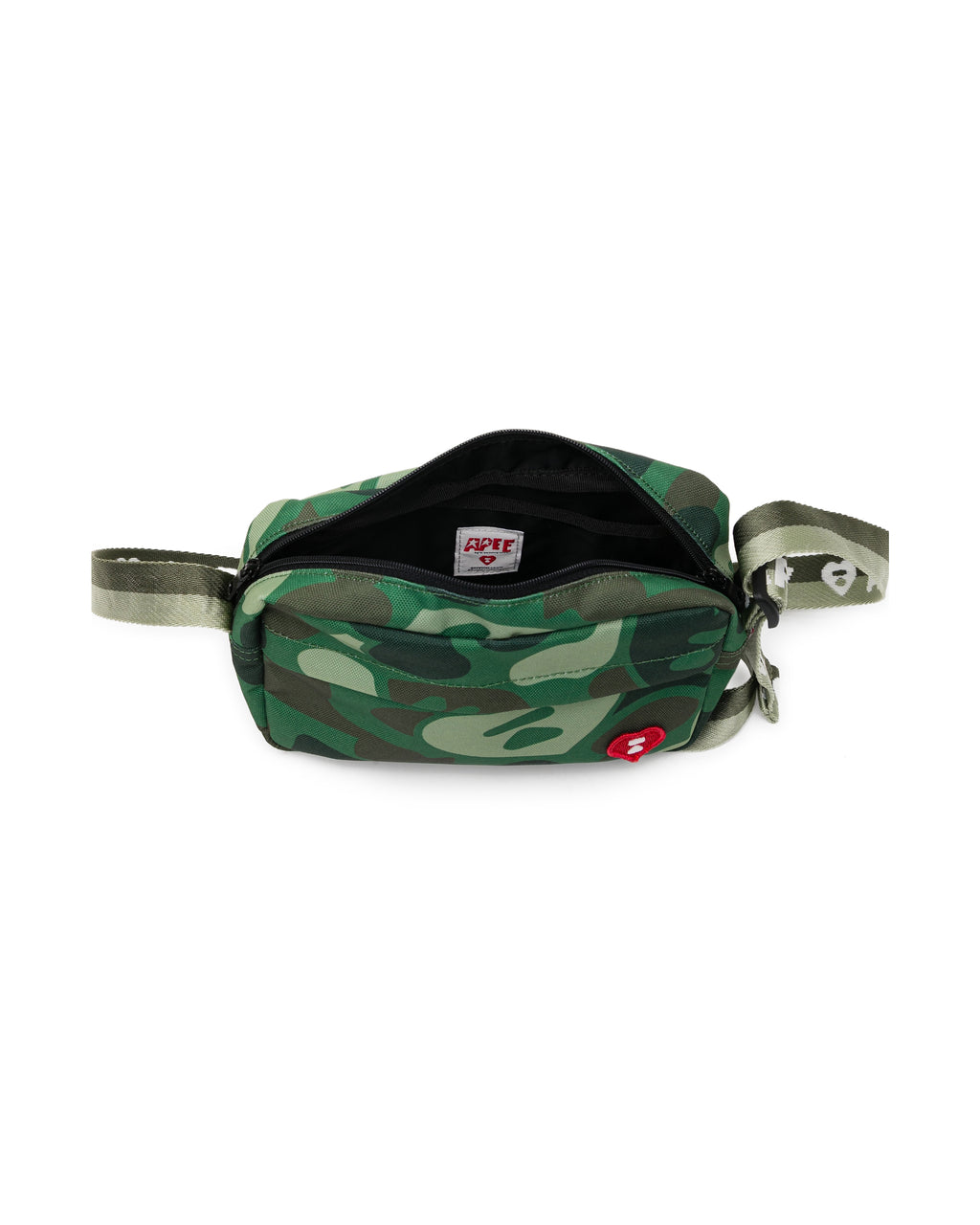 Heart badge crossbody camo mini bag