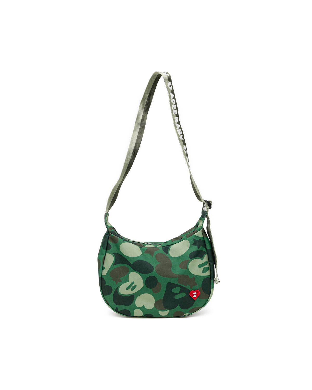 Heart badge crossbody camo mini bag