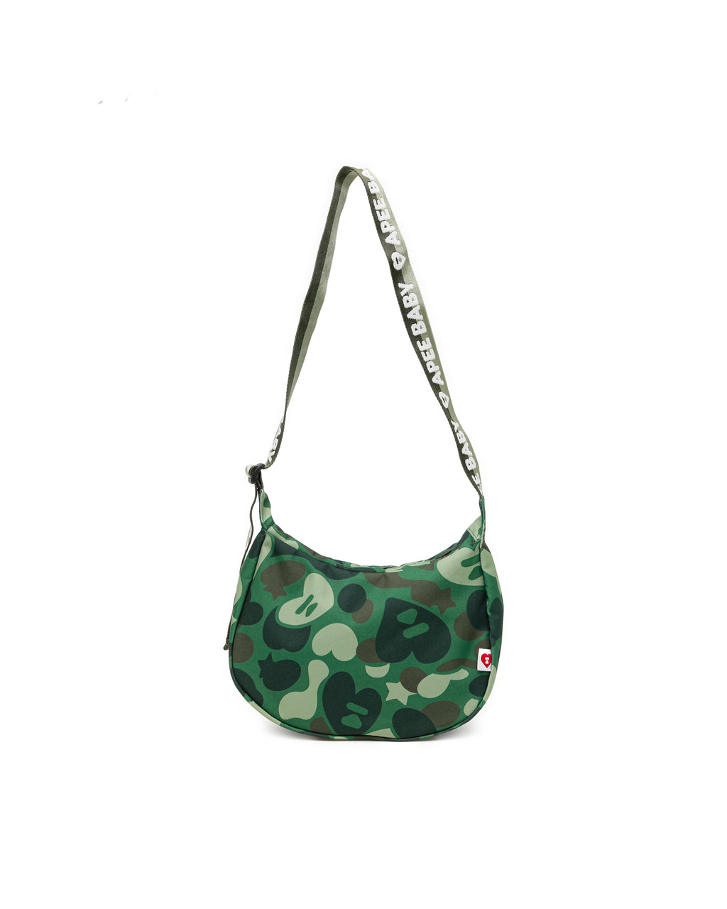 Heart badge crossbody camo mini bag