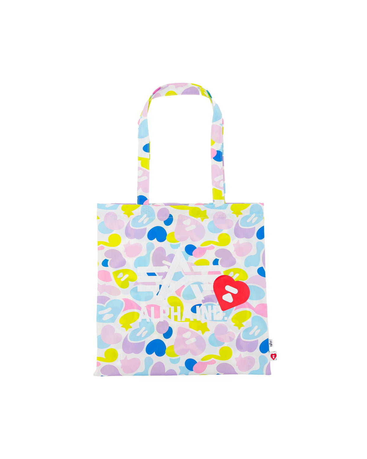 Heart Moonface Medium Camo Tote Bag