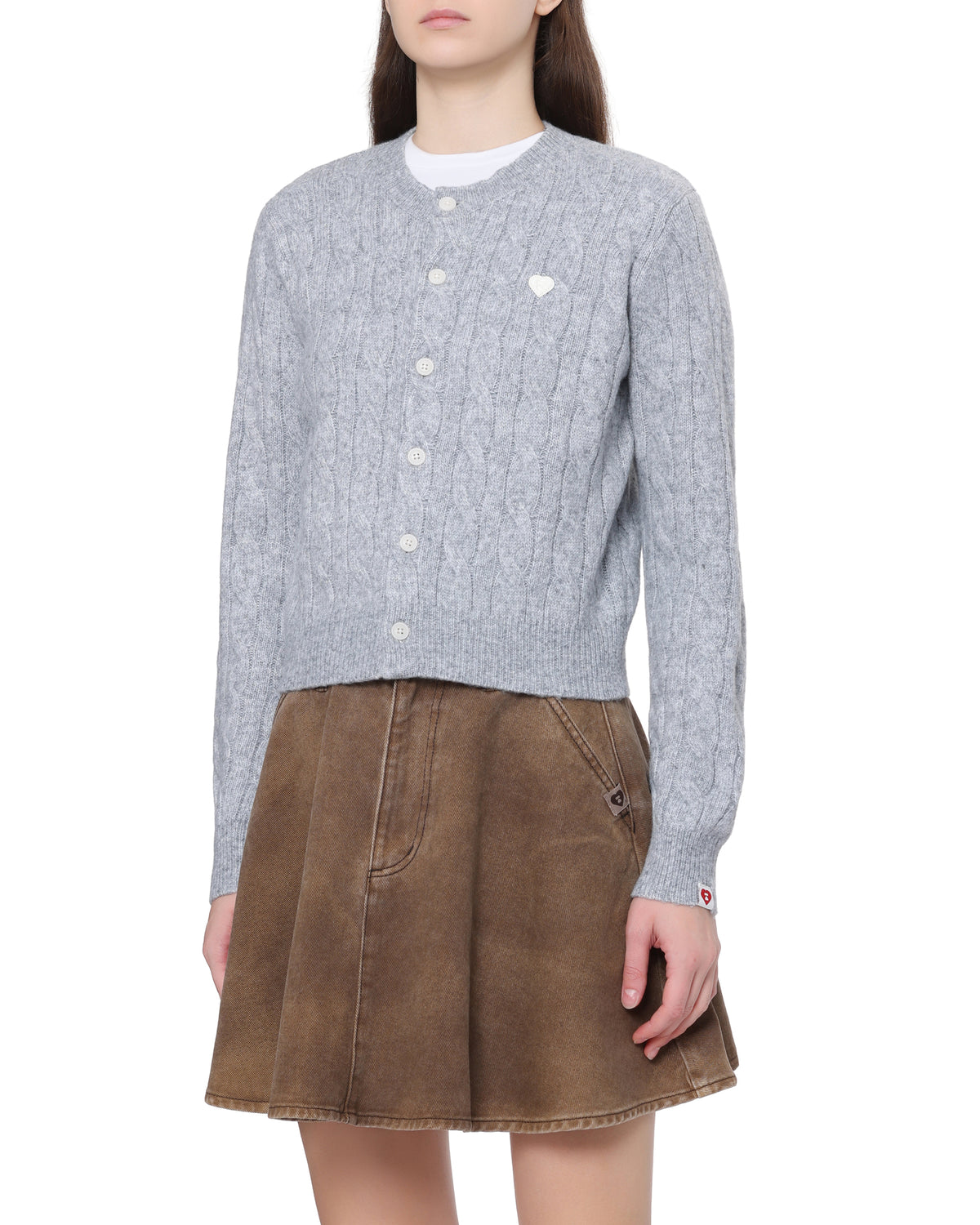 Cable knit cardigan