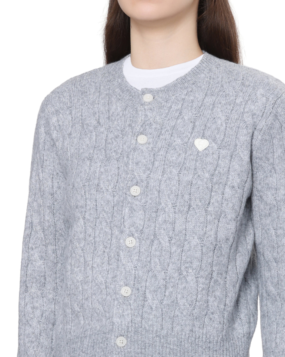 Cable knit cardigan