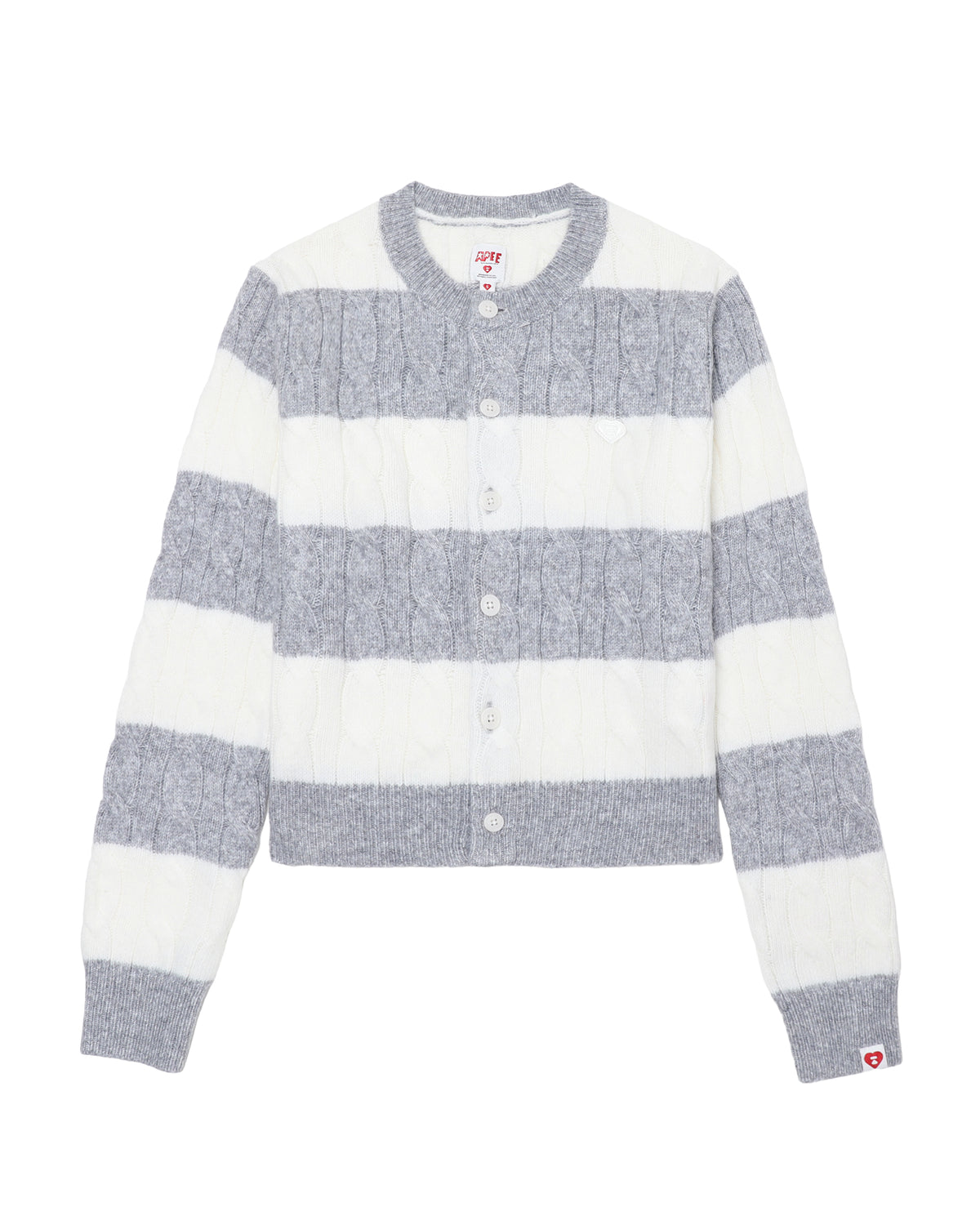 Striped knit cardigan