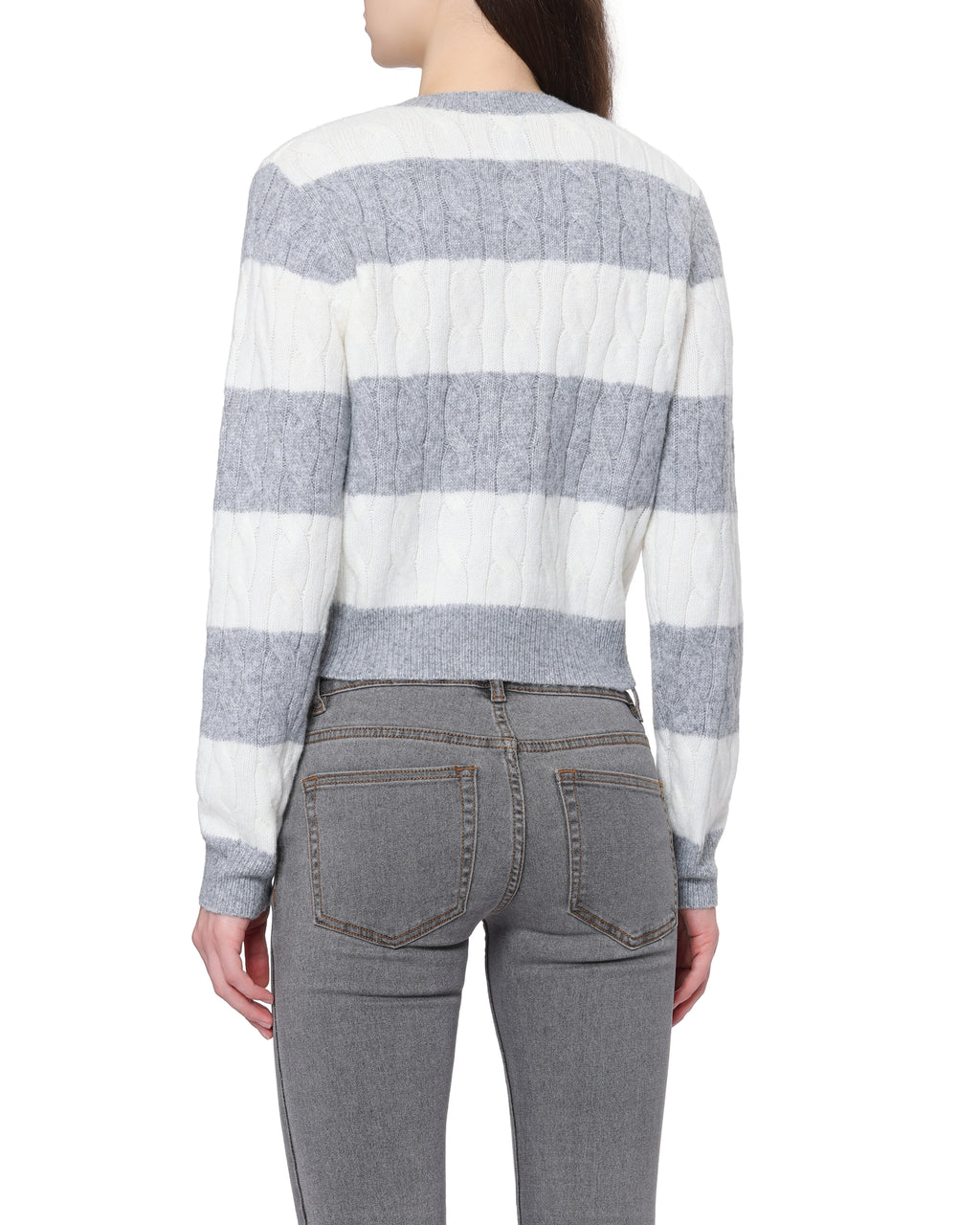 Striped knit cardigan