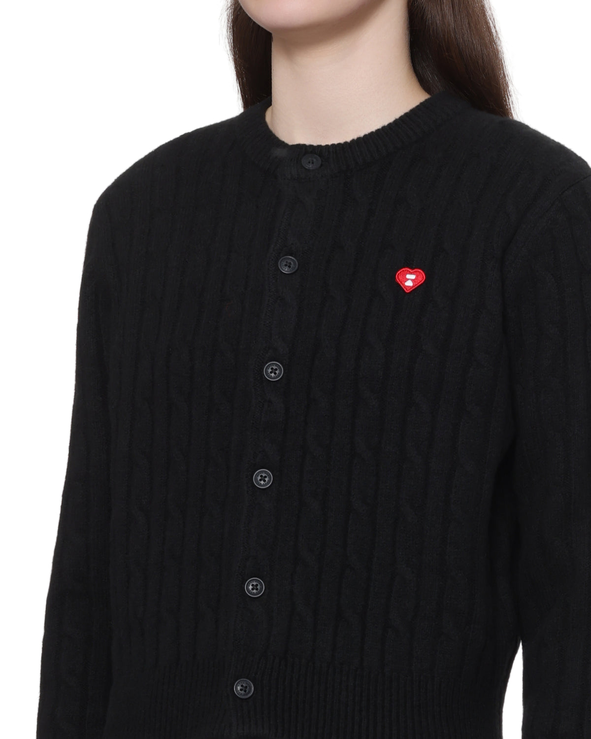 Cable knit cardigan