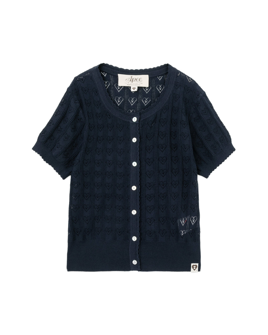 Heart-knit cardigan