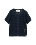Heart-knit cardigan