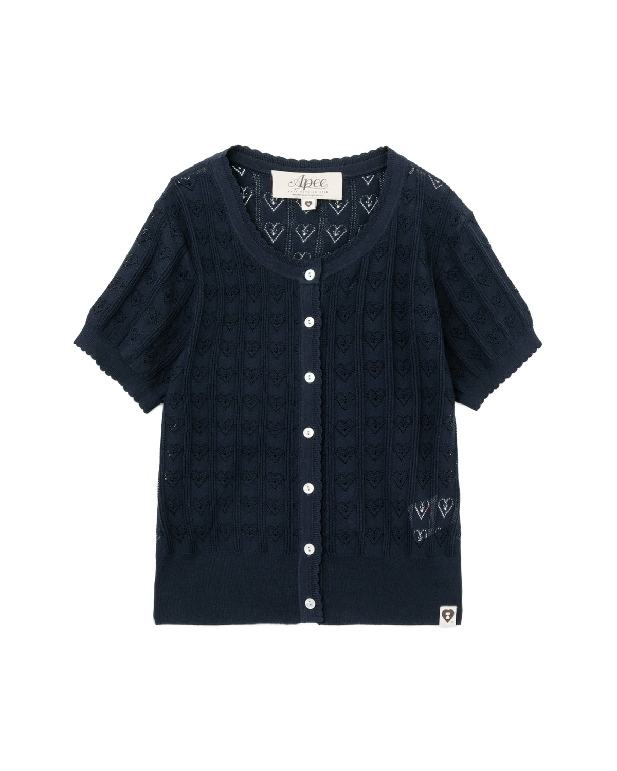 Heart-knit cardigan