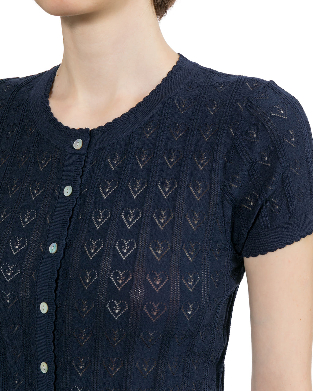 Heart-knit cardigan