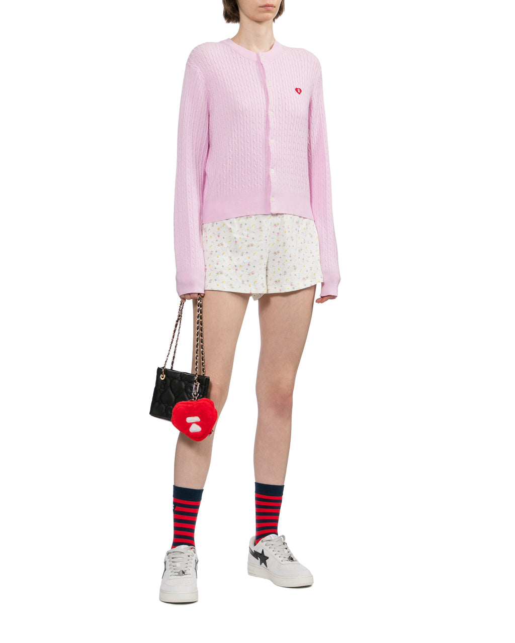 Logo embroidered cardigan