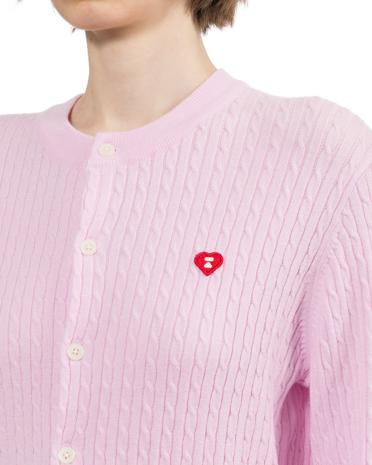 Logo embroidered cardigan