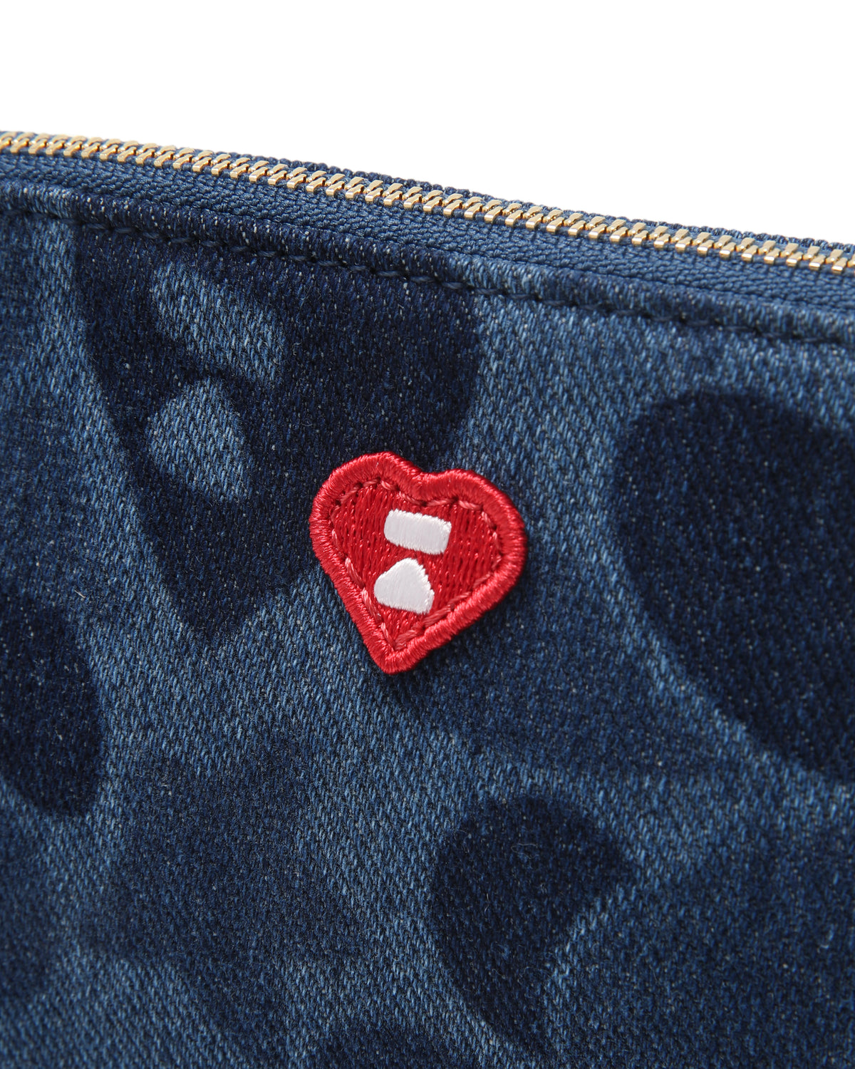 Chain denim pouch