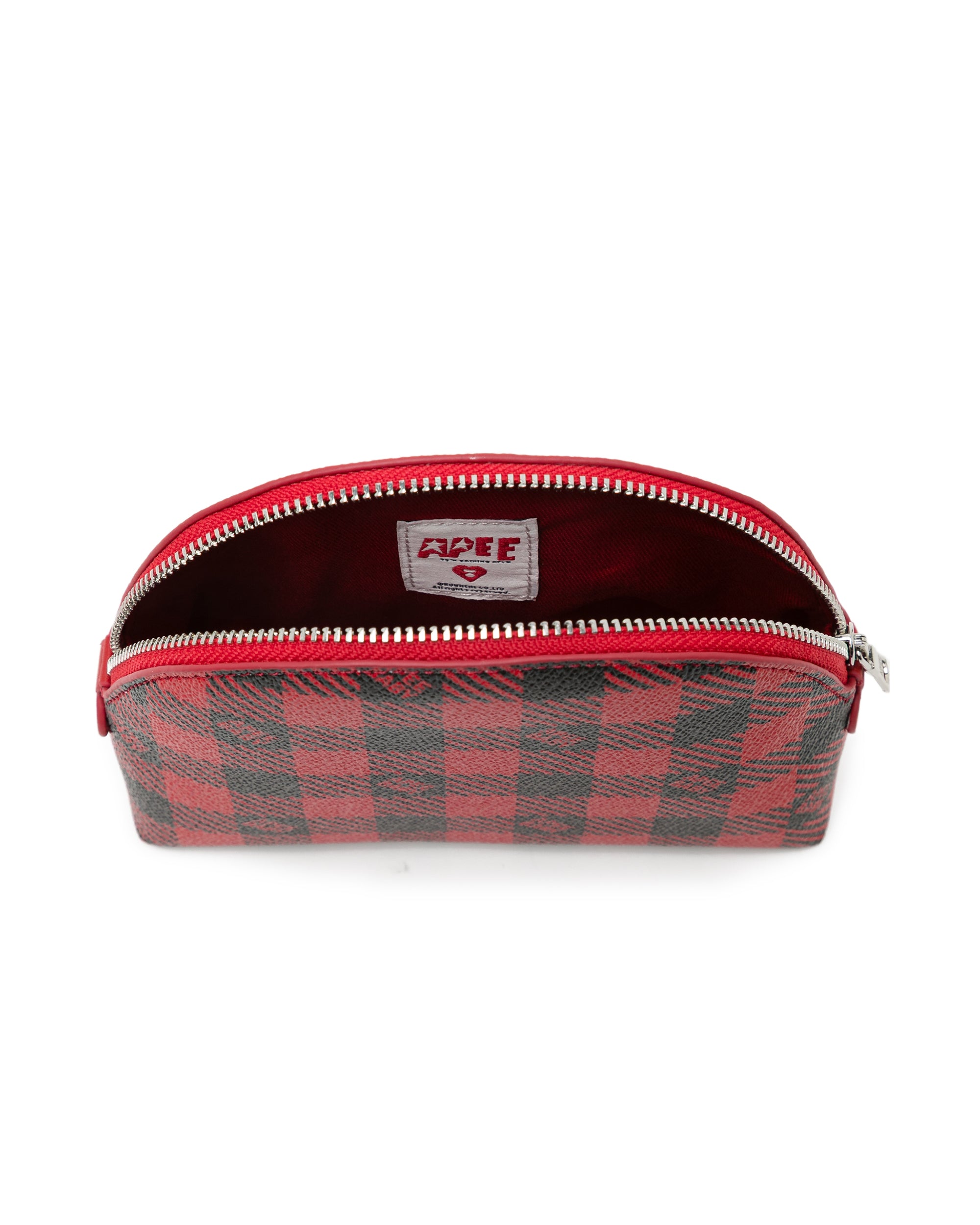 Checkered small pouch