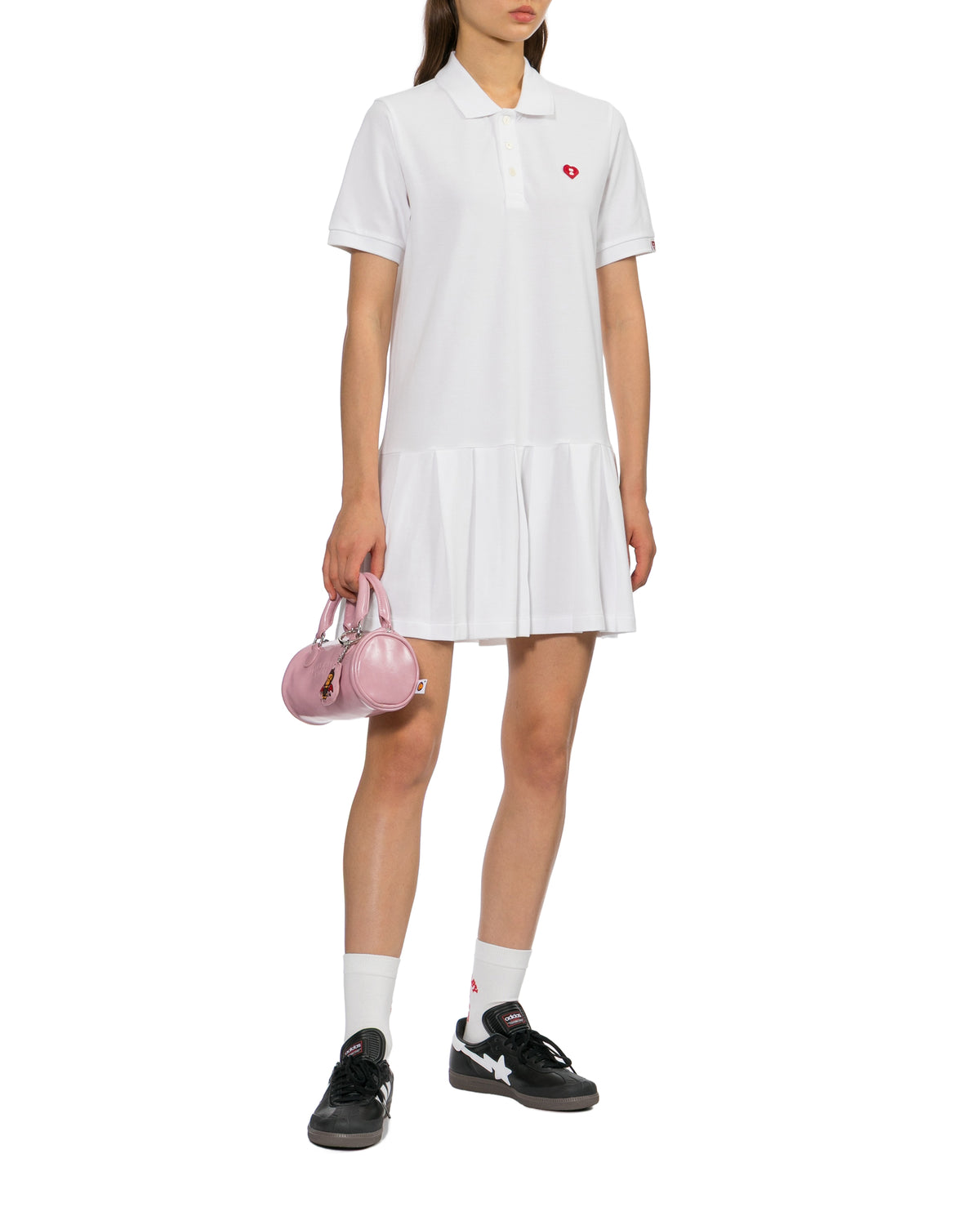 Heart badge polo dress