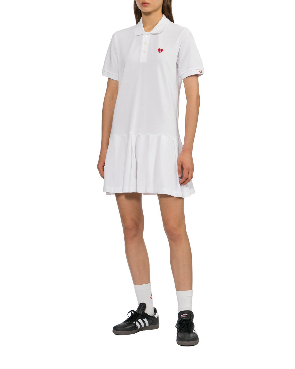 Heart badge polo dress