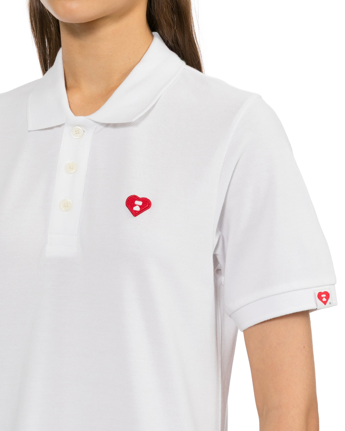 Heart badge polo dress
