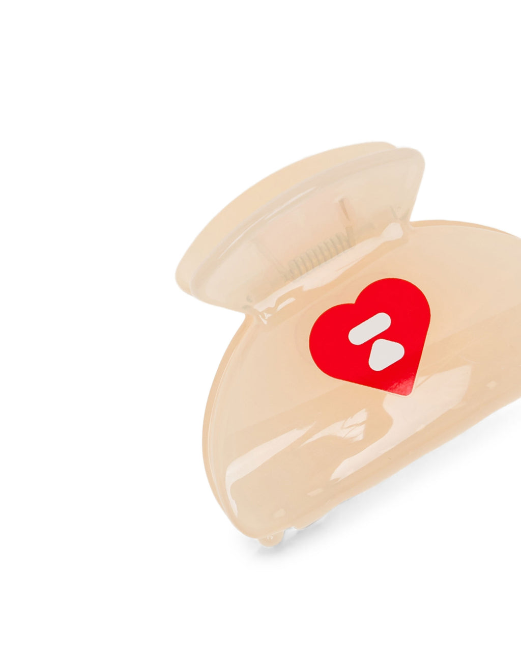 Heart moonface claw clip