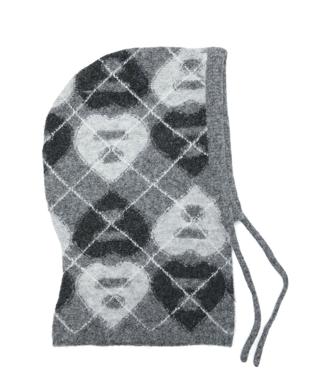 Heart jacquard balaclava