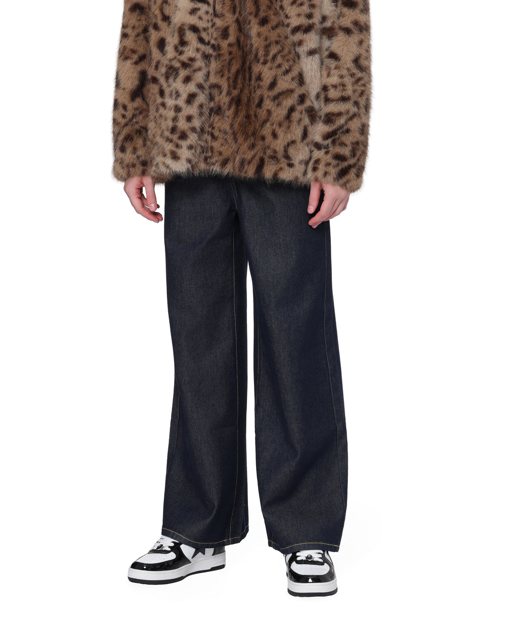 Logo wide-leg jeans