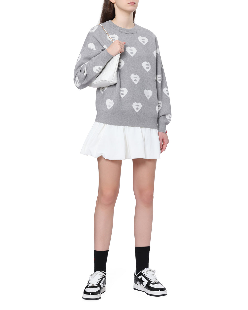 Heart pattern sweater