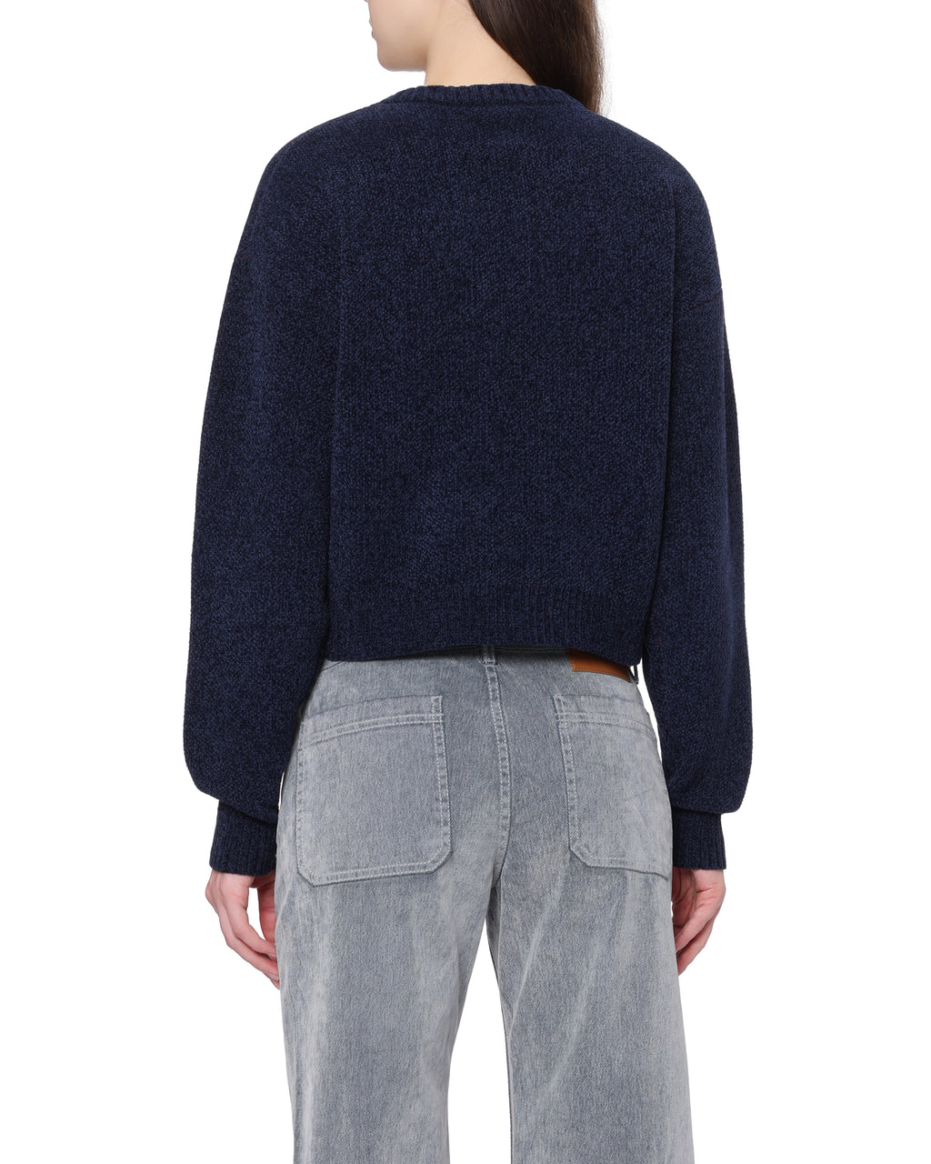 Heart graphic crew neck sweater