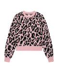 Crew neck leopard sweater