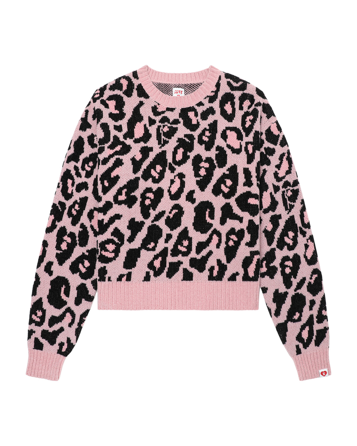 Crew neck leopard sweater