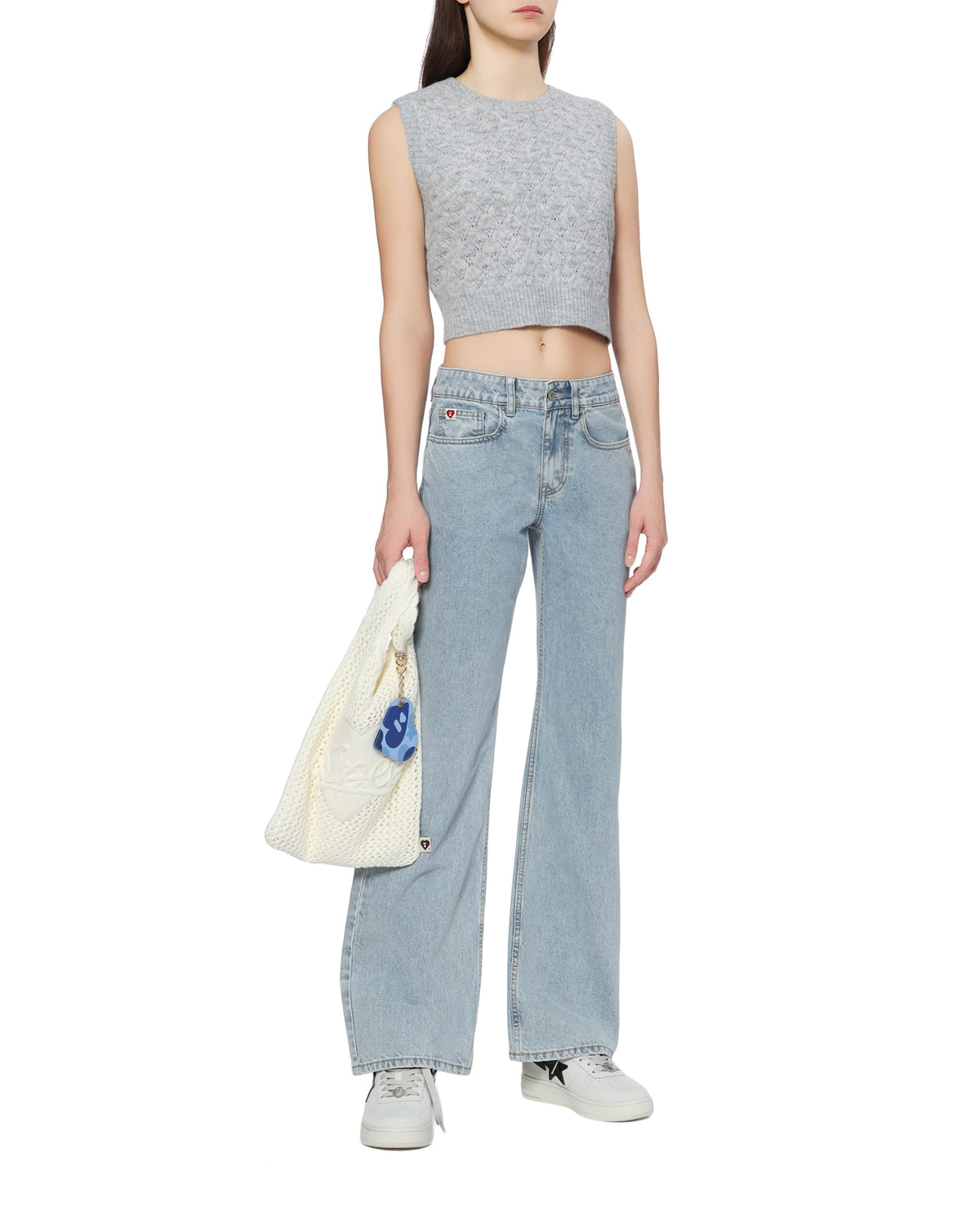 Cropped knit vest