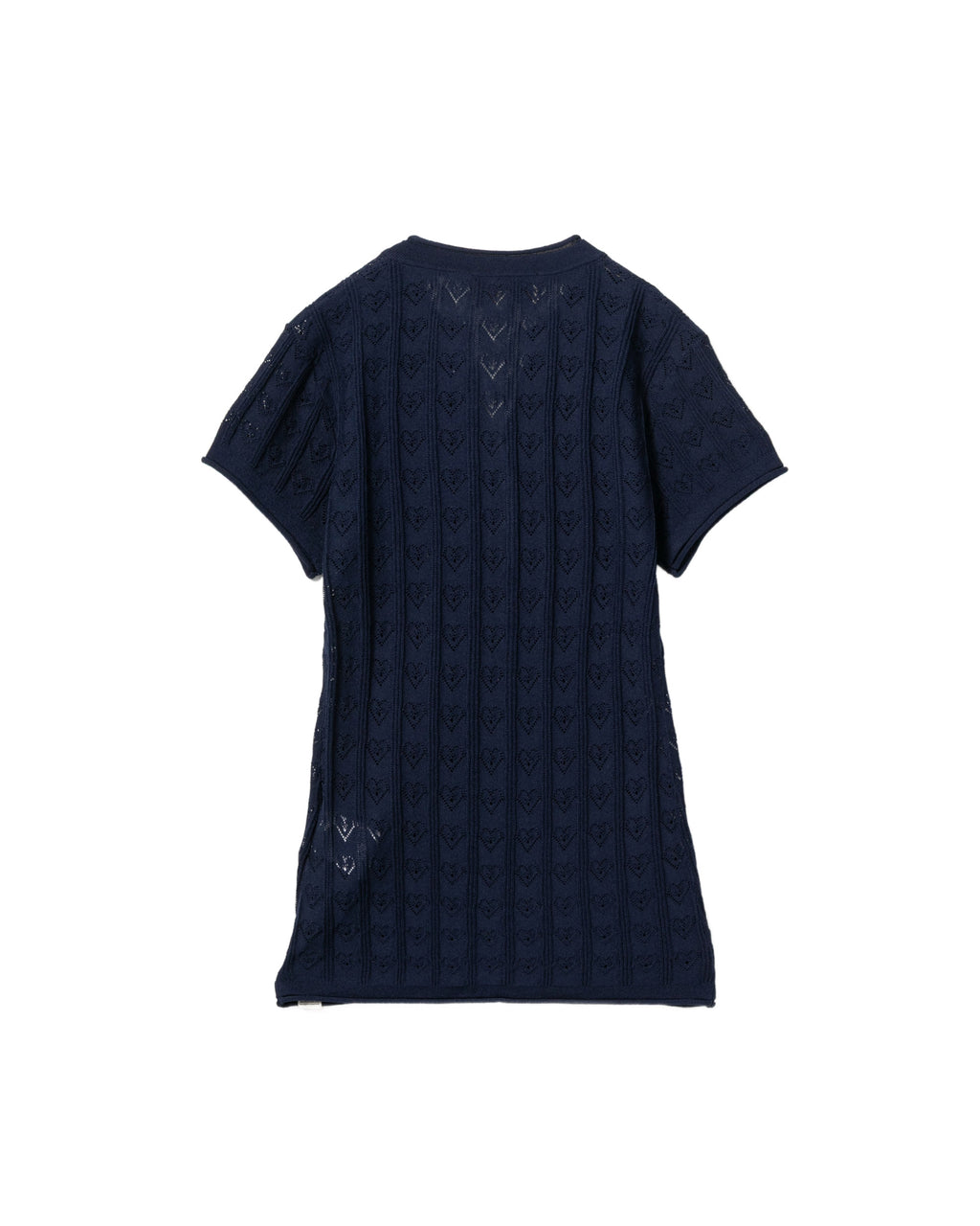 Short-sleeve henley knit top