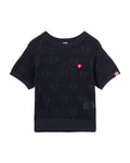 Moonface heart monogram sweater