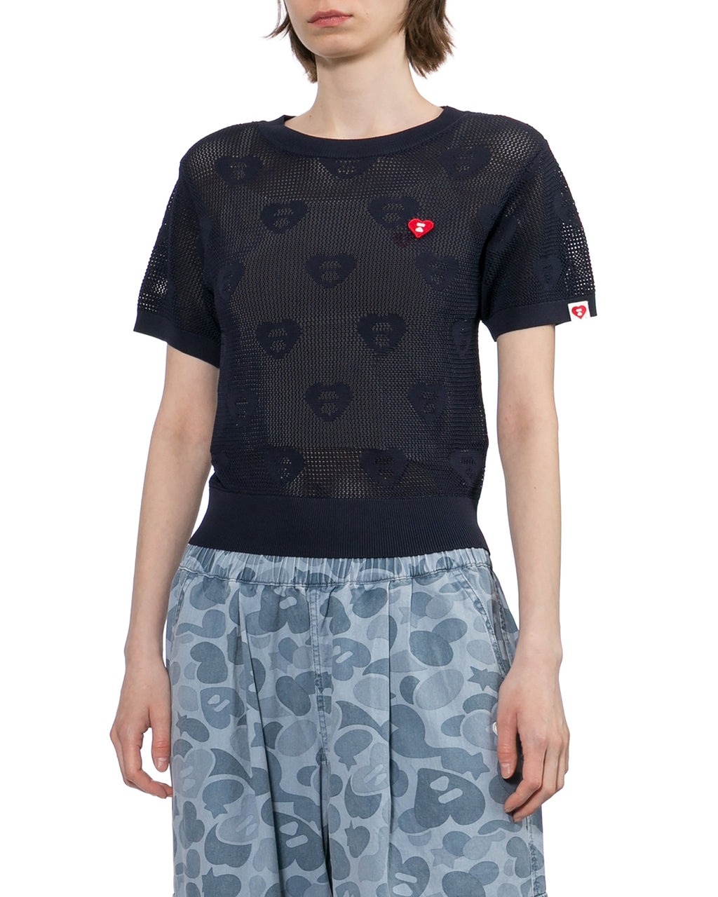 Moonface heart monogram sweater
