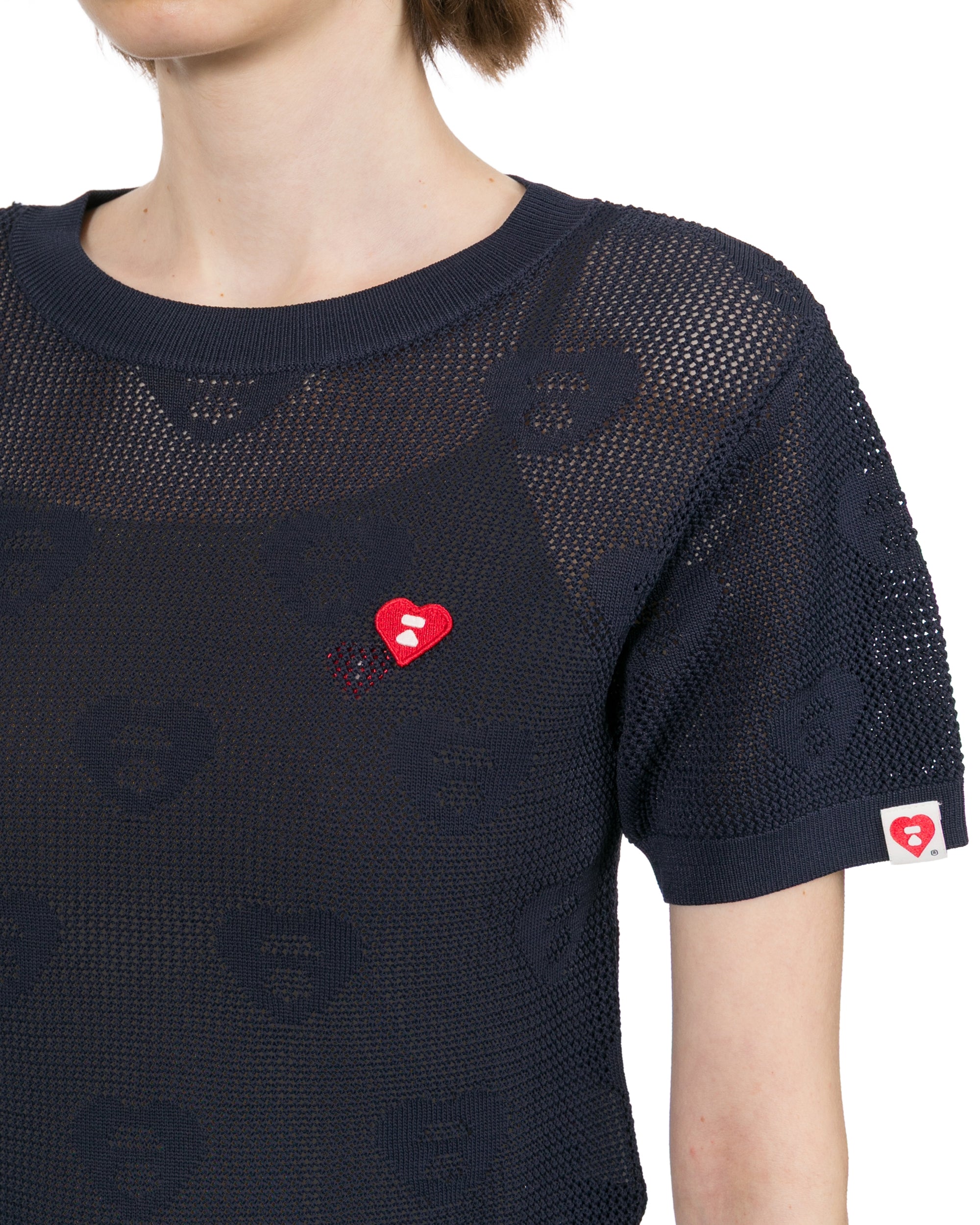 Moonface heart monogram sweater