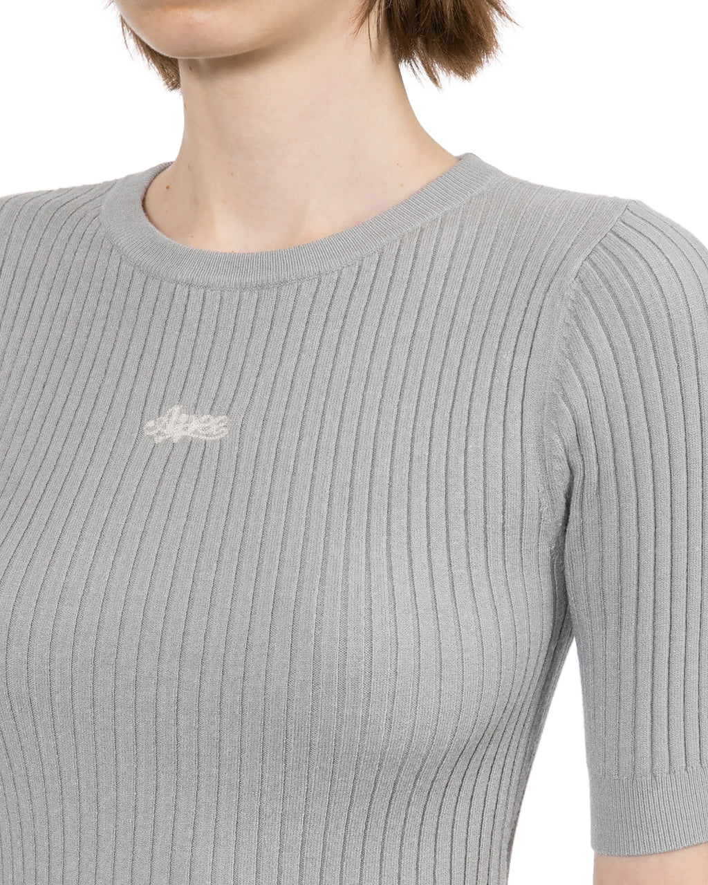 Ribbed knit tee