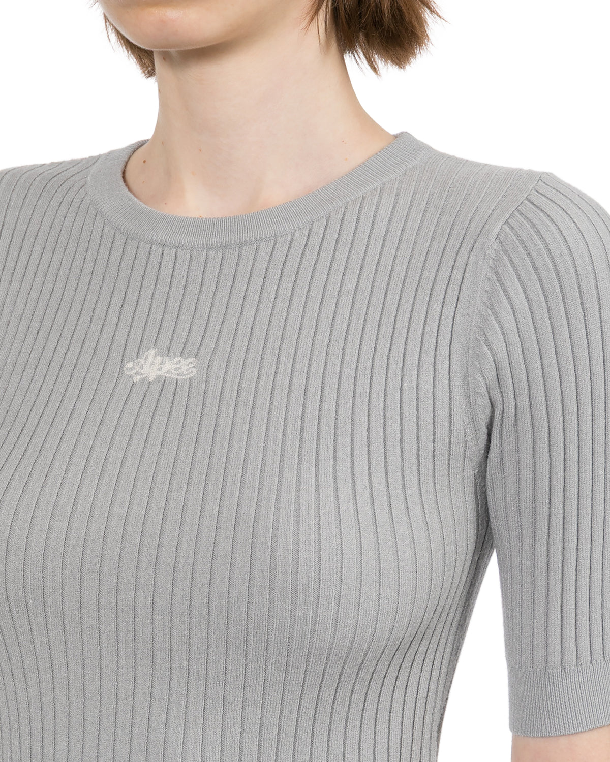Ribbed knit tee