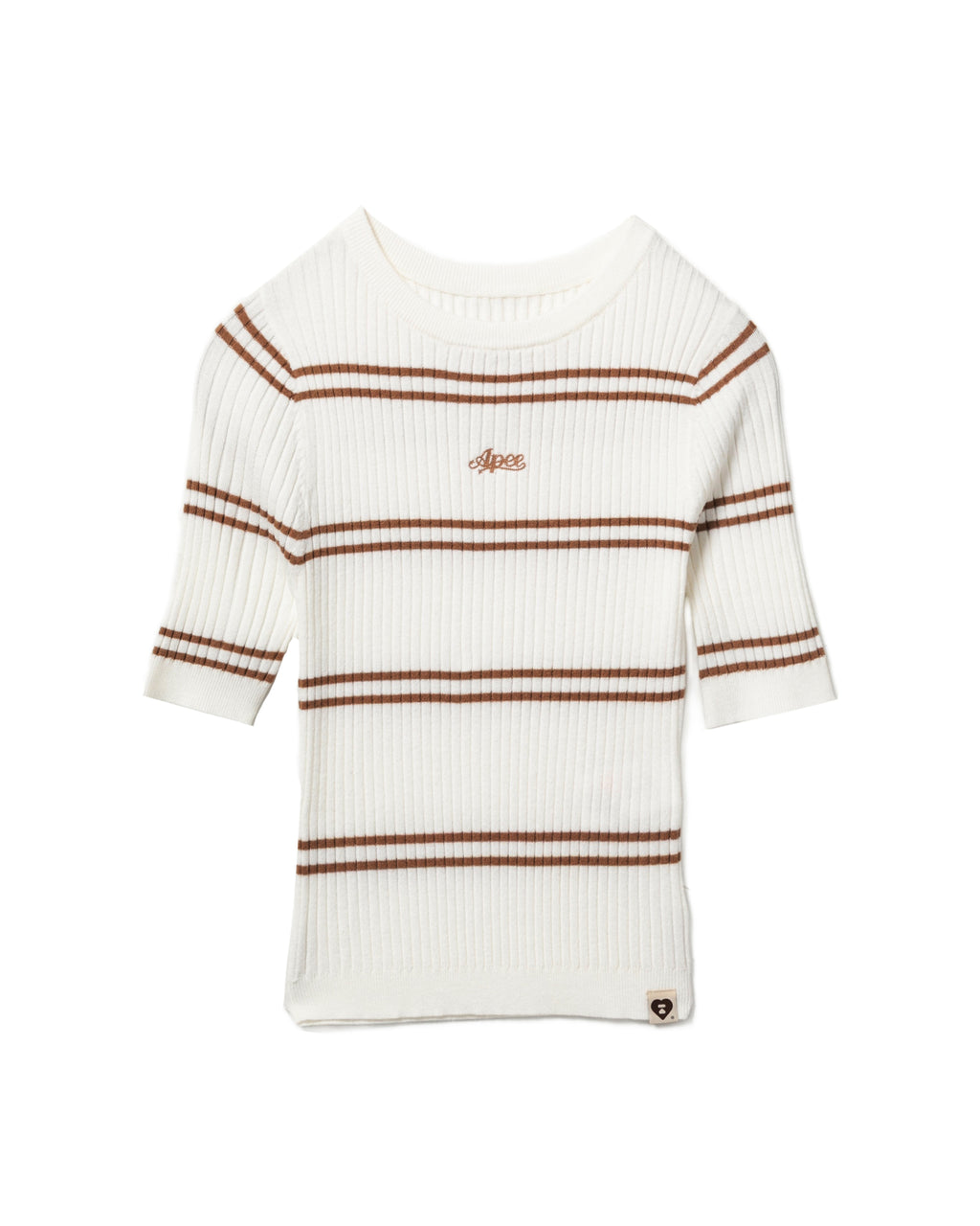 Stripe ribbed knit top