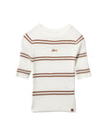 Stripe ribbed knit top