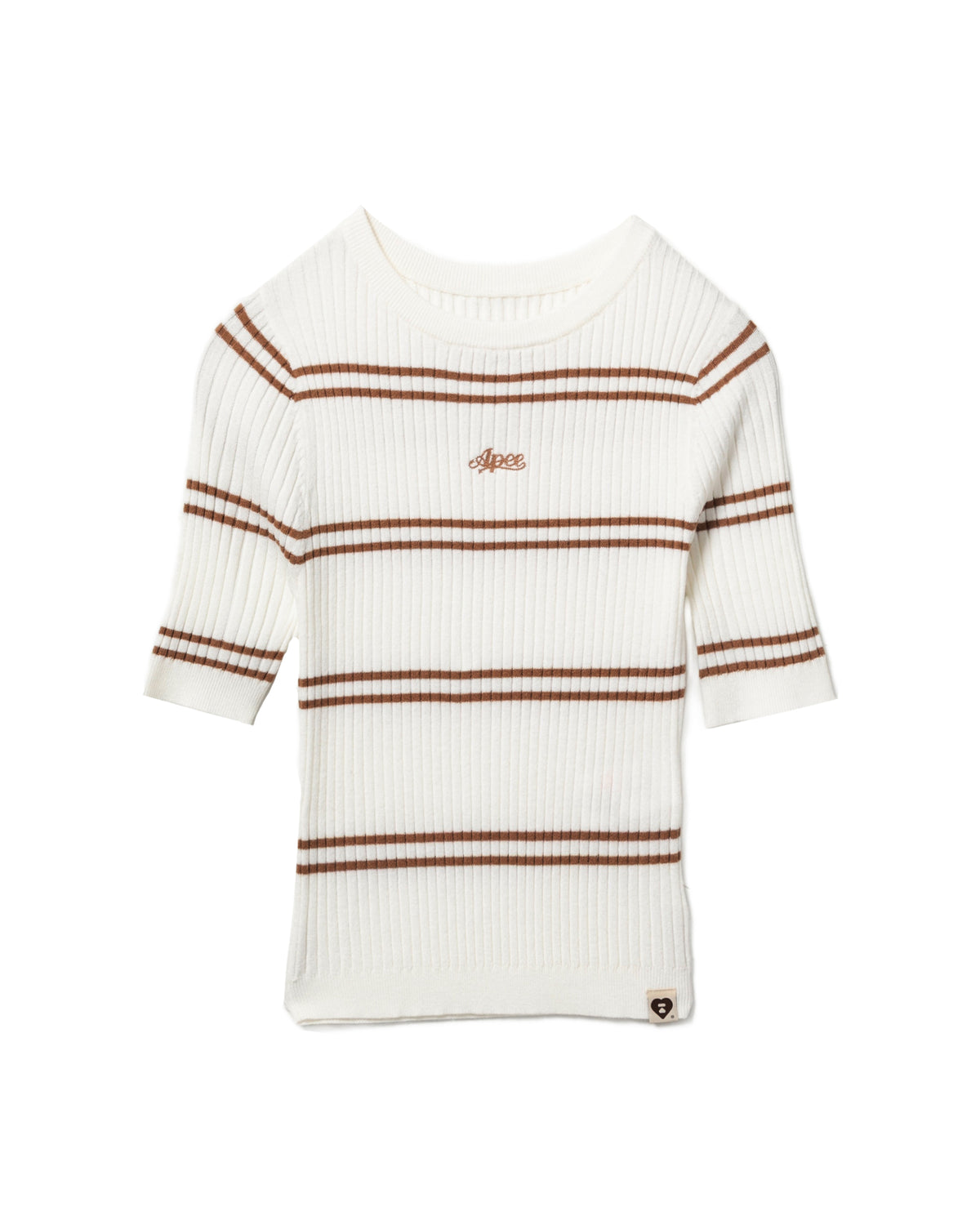 Stripe ribbed knit top