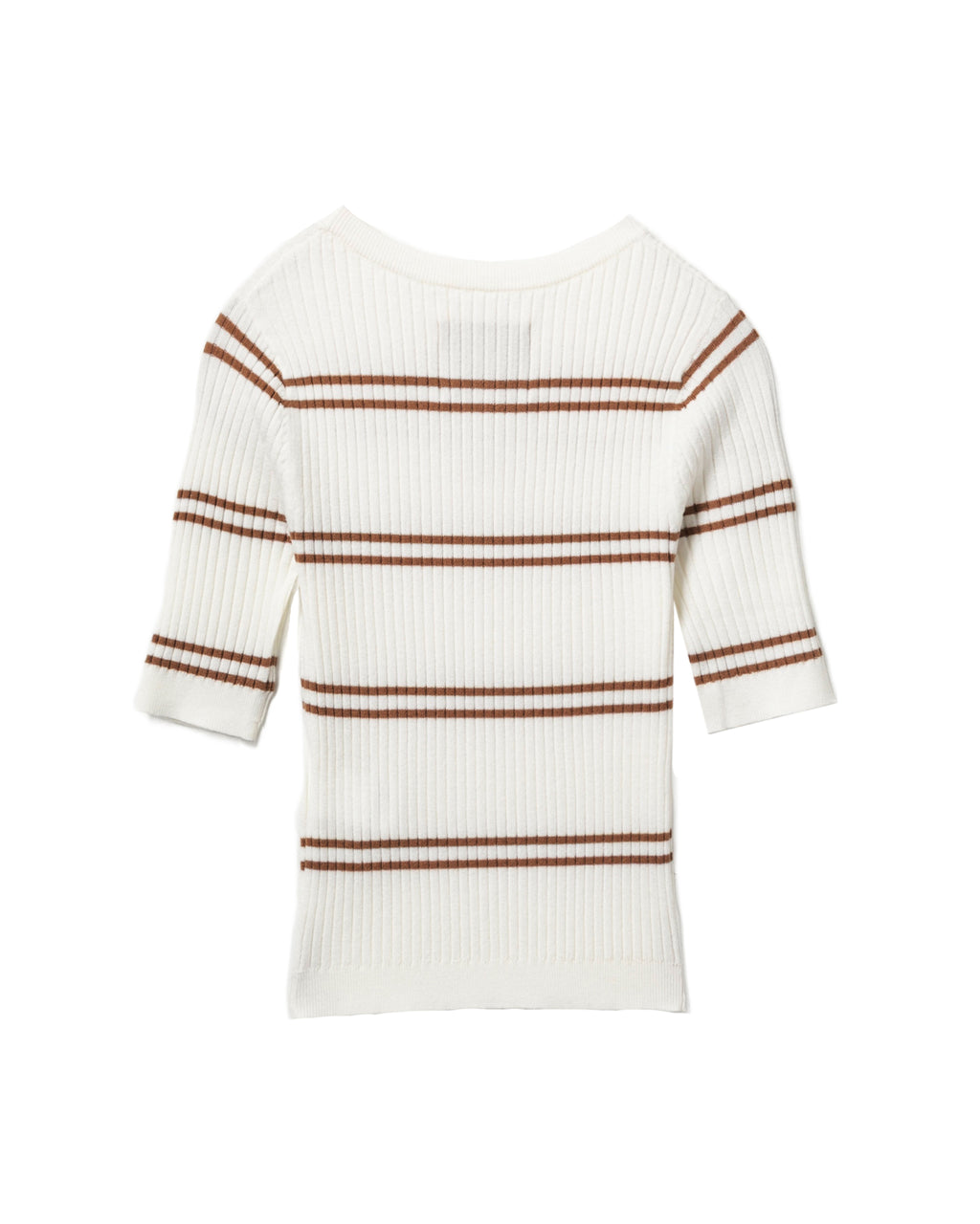 Stripe ribbed knit top